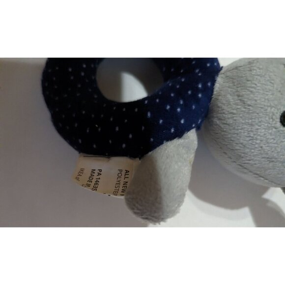 Ikea Bunny rabbit plush toy tattle baby gray blue 8" - Picture 7 of 8